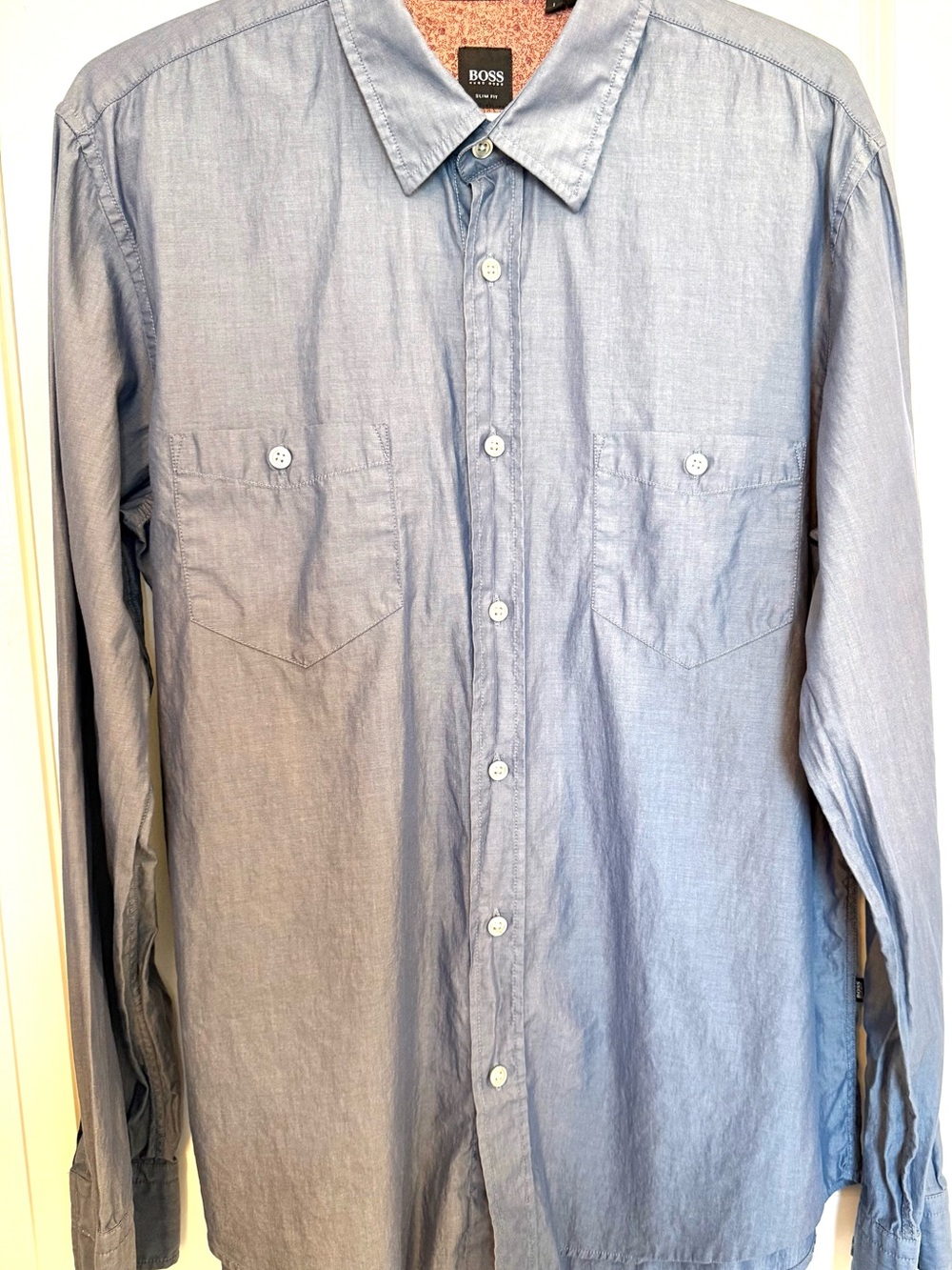 Hugo Boss Light Blue Casual Button-Down Shirt